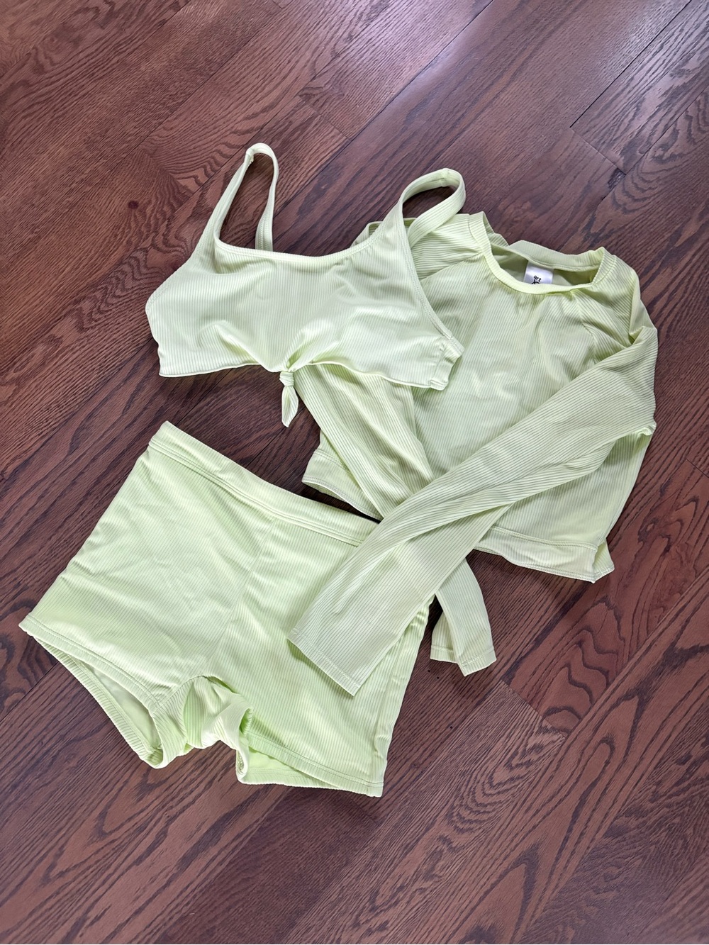 art class Neon Lime 3 piece  swim set